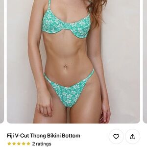 Dippin daisys fiji thong Floral Green Bikini